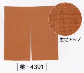 氏原・のれん・のぼり・旗・4391・無地短のれん 星印